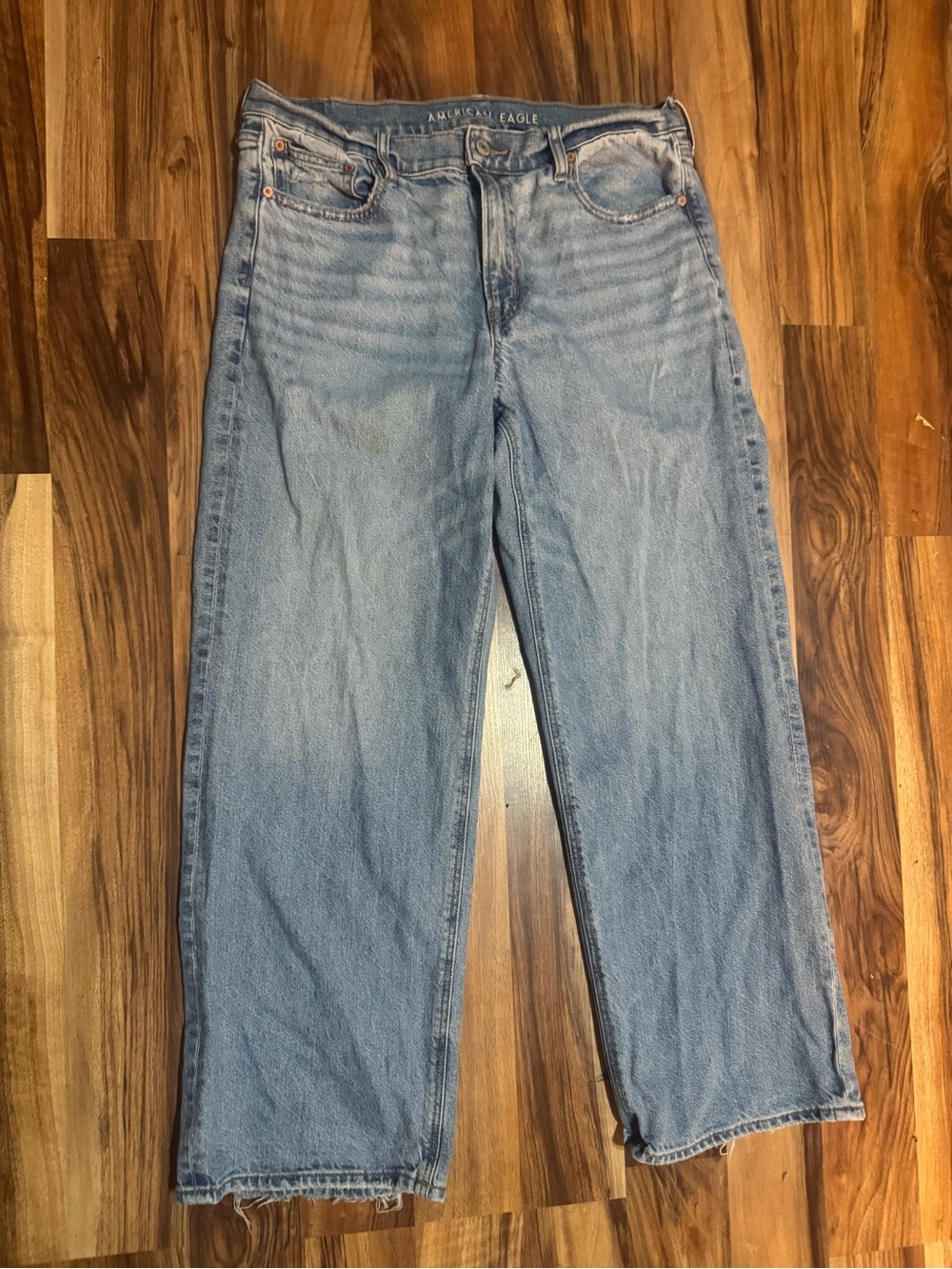 American Eagle Outfitters Light Blue Straight Leg Jeans